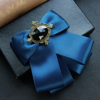 

Korean Handmade British Style Bowtie Dress Rhinestone Bow Tie Groom Necktie for Womens Clothing Fashionable Wedding Accessories