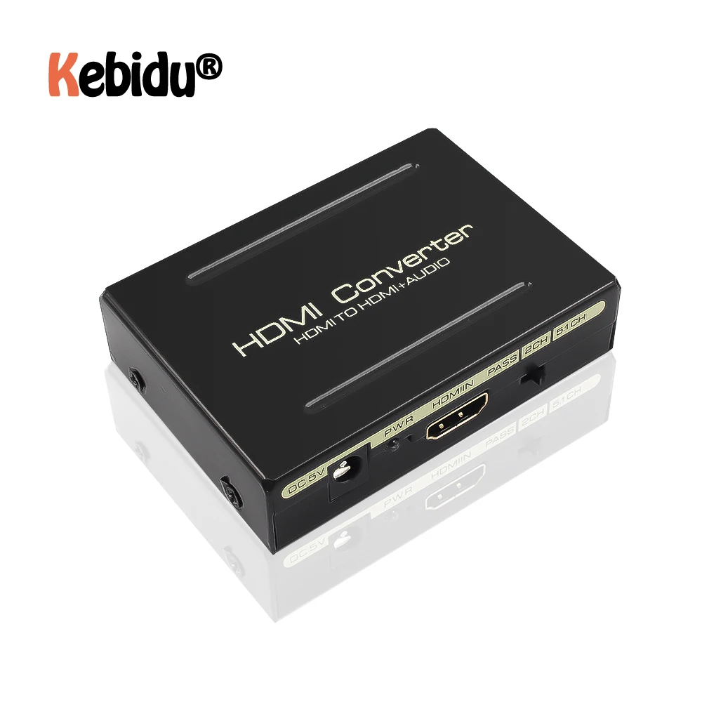 HDMI к + SPDIF RCA L/R аудио экстрактор конвертер сплиттер видео с ЕС адаптер
