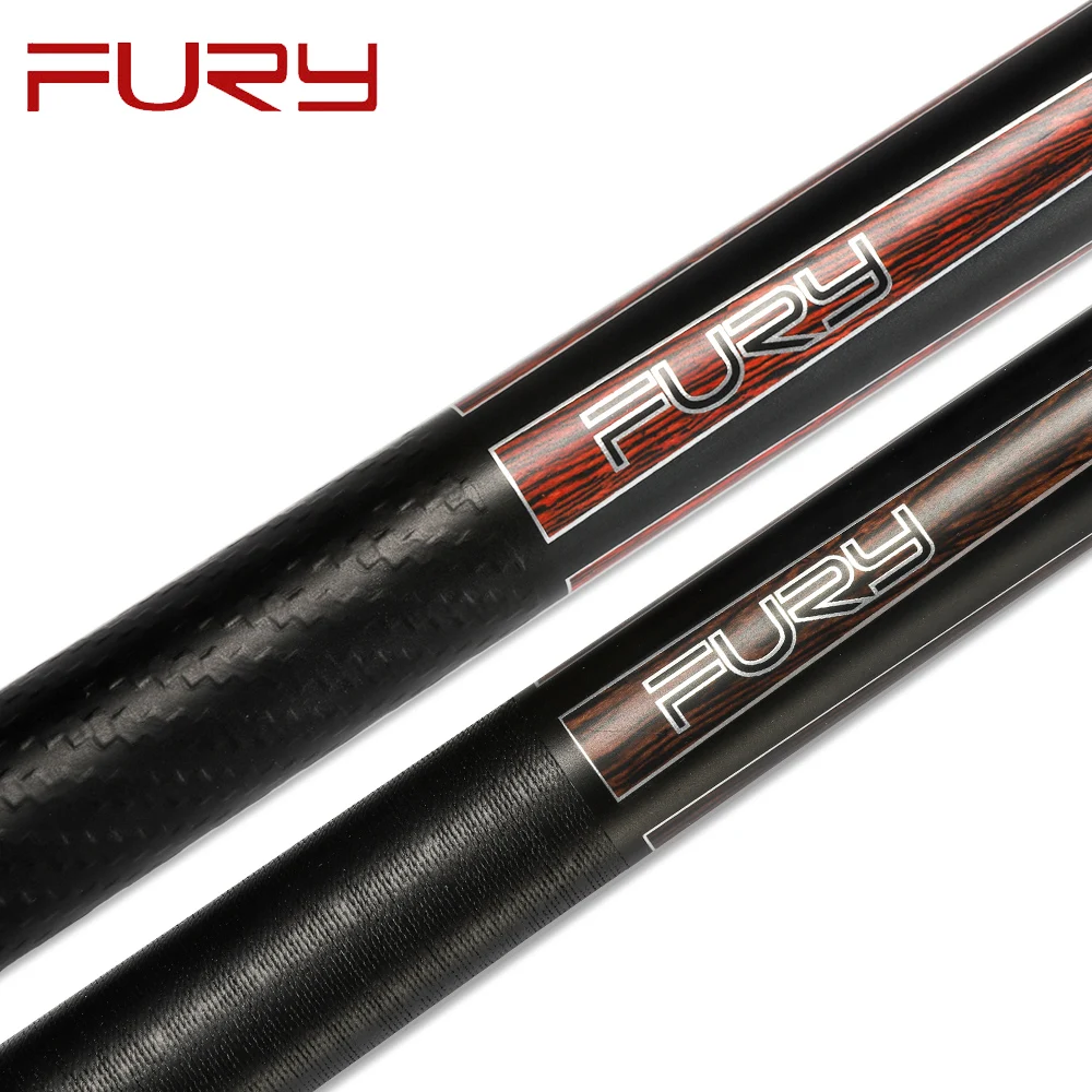 FURY CFP Billiard Black Technology Pool Cue 12.5mm/12.8mm SS Kamui Tip PAS Carbon Fiber Shaft Professional Billar Stick Kit