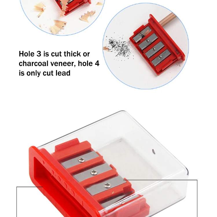 Хорошая легкая пористая точилка для карандашей угольный/эскизный карандаш специальная пластиковая 4/5 отверстий точилка для карандаша ручная для детских принадлежностей