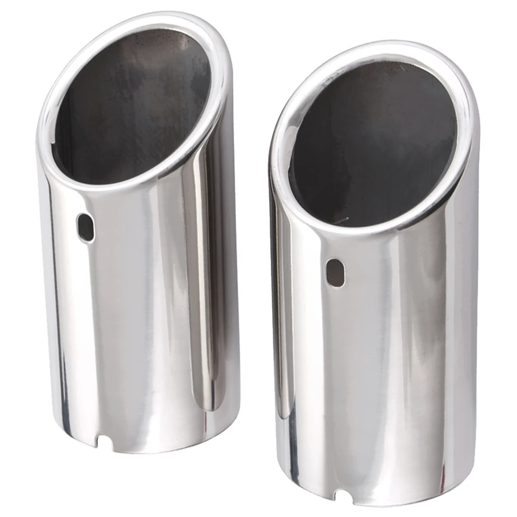 2 Pieces Exhaust Muffler Tail Pipe Tip for  VW Jetta 6 MK6 Golf MK7 - Stainless Steel