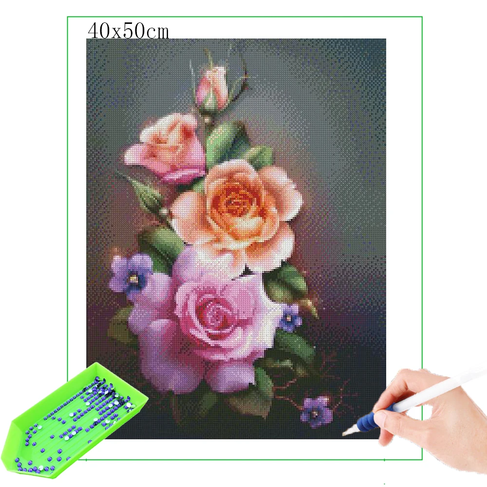 Diamond Painting Sale Flower Embroidery Full Pack Decor 3D Rhinestone Needlework Gift 5D DIY Mosaic | Дом и сад
