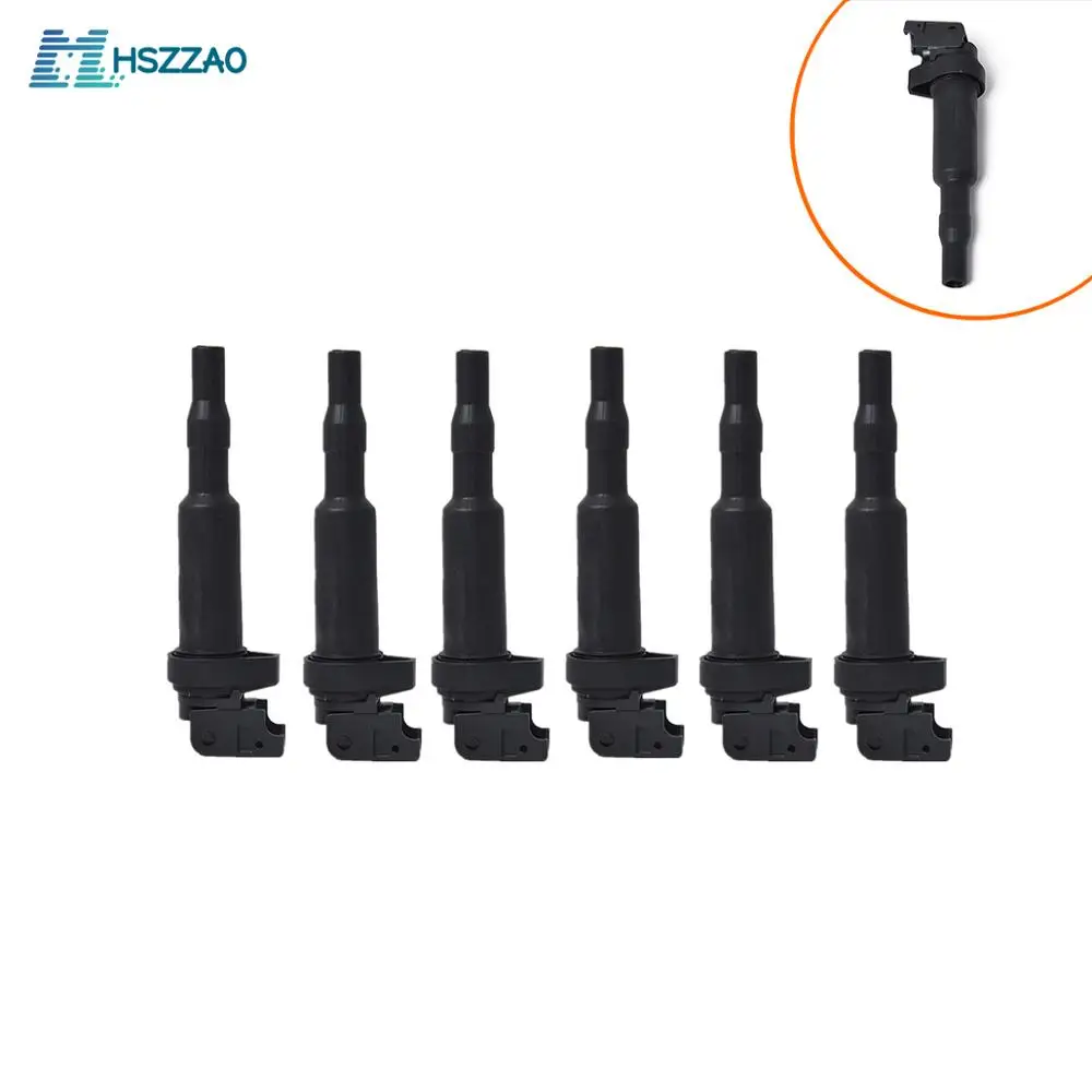 

NEW 6 Pcs OE:0221504470/12137594937 For BMW E46 E60 E85 E81 E87 E90 E93 Z4 IGNITION COIL SET