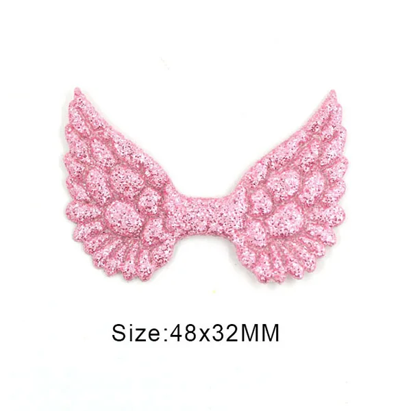 Small Pink Wing 20 шт., блестящие нашивки с крыльями ангела, разноцветные Блестки для детей, пришитые на одежду, сделай сам, заколки для волос, головные уборы, украшение торта - Цвет: Small Pink Wing