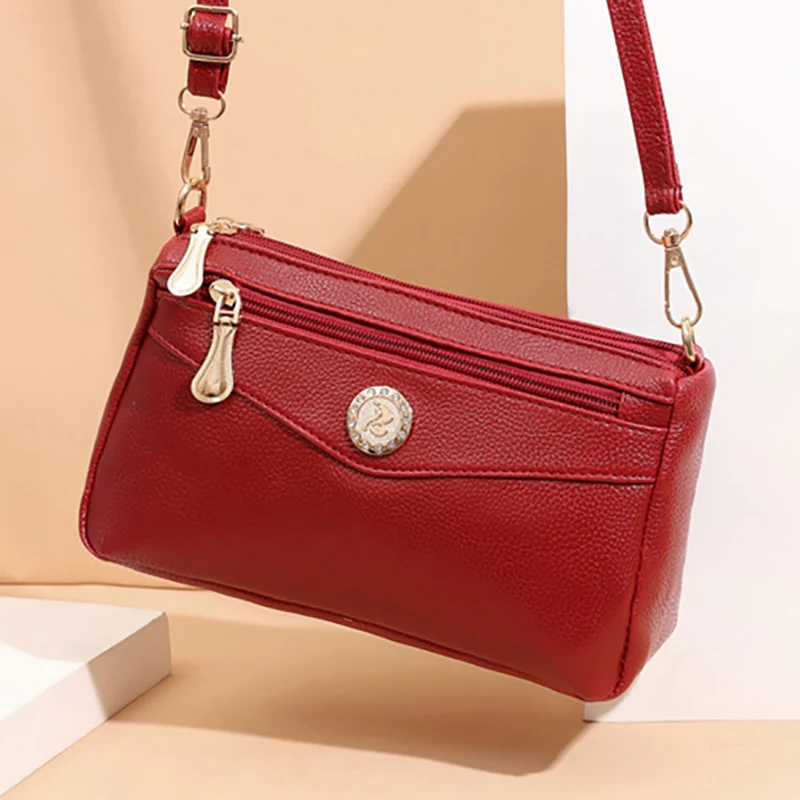 Fashion Simple Women's Designer Handbag PU Leather Small Messenger Bag Solid Color Shoulder Crossbody Bags Clutch bag accessories leather handbag women handbags crossbody bags