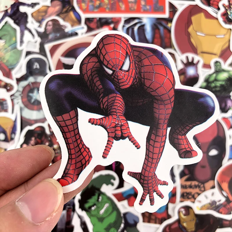 50 шт. Marvel Мстители мультфильм стикер s водонепроницаемый для ноутбука мото скейтборд багаж гитара Furnitur стикер