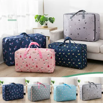 

Large-capacity travel bag multi-function clothes storage duffle bag waterproof Oxford cloth luggage bag