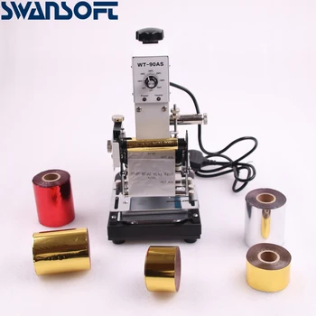 

SWANSOFT 1pc Hot Stamping Machine for PVC Card Member Club Hot Foil Stamping Bronzing Machine WT-90AS