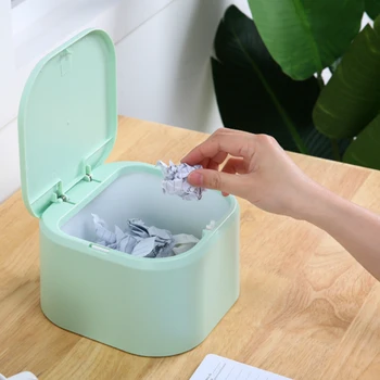 

Home Living Room Bedroom Cute Creative Covered Mini Trash Can Small Desktop Trash Can YHJ110702