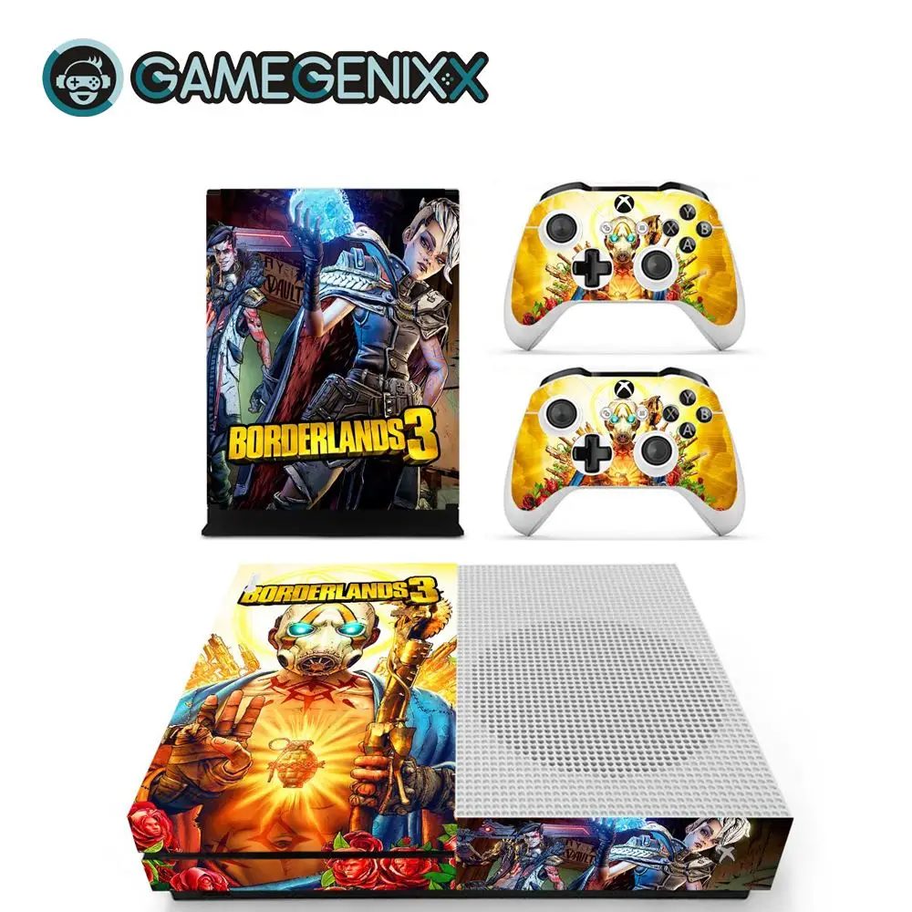 Наклейка на кожу GAMEGENIXX Виниловая наклейка для Xbox One Slim Console и 2 контроллера-borderland 3
