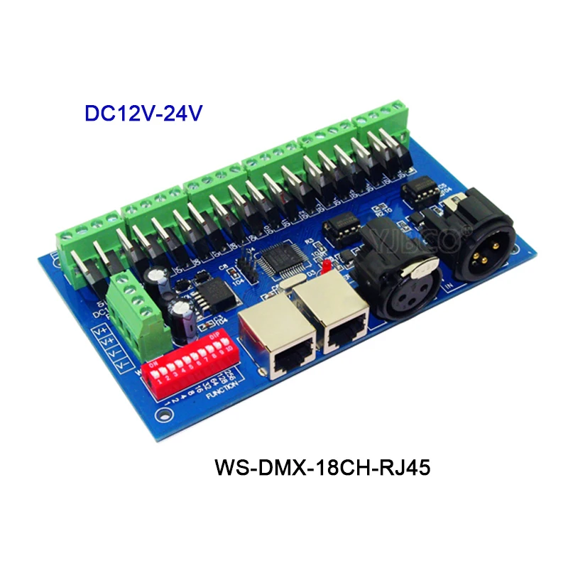 DC5V 36V цифровой трубчатый дисплей 3CH/4CH/12CH/18CH/24CH/36CH DMX512 декодер RGB/RGBW светодиодный