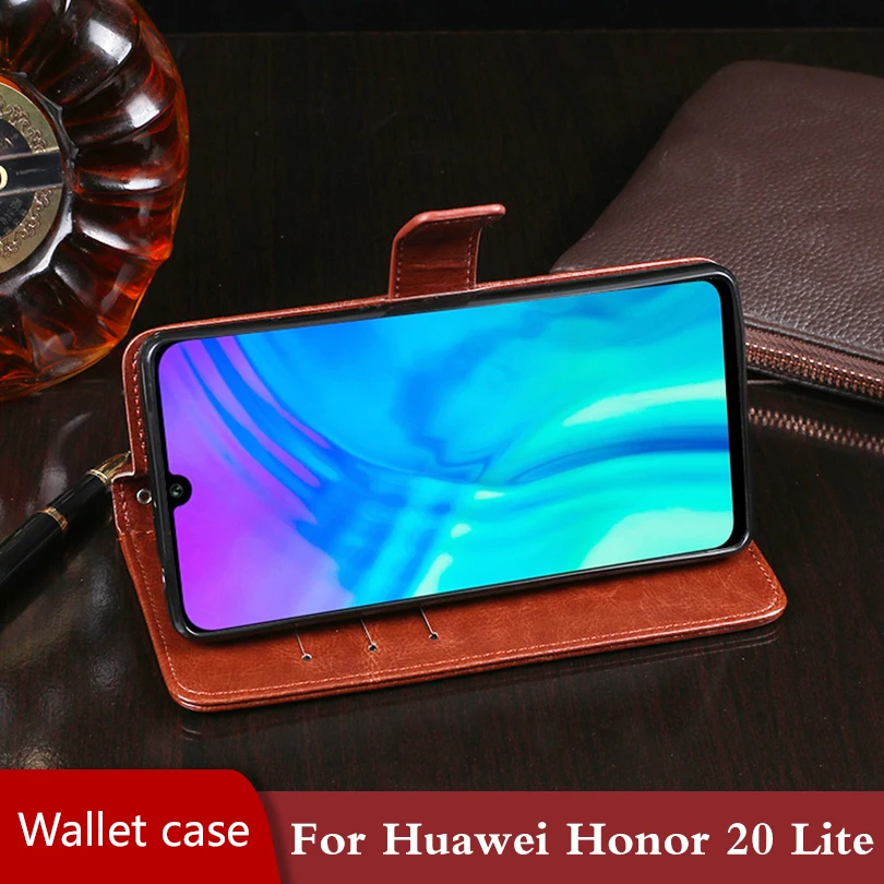 Чехол-книжка с откидной крышкой для huawei Honor 20 Lite, чехол-книжка с магнитной застежкой, ударопрочный чехол-Кошелек из искусственной кожи для Honor 20 Lite, корпус 360, корпус