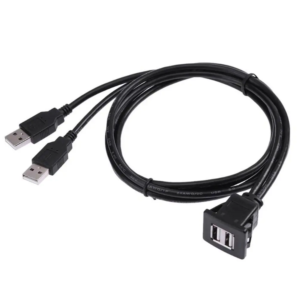 SB2.0 кабель для скрытого монтажа двойной/один USB порт удлинитель флеш приборная панель монтажный кабель для автомобиля лодки мотоцикла