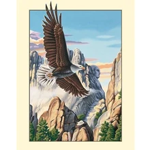 GATYZTORY 5D алмазная живопись Полная площадь DIY домашний декор мозаичные Стразы Картина на холсте с логотипом на стену парящий Орел