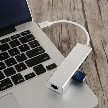 

Practical 3 Ports USB 3.0 Gigabit Ethernet Lan RJ45 Network Adapter Hub to 1000Mbps for Mac PC High Performance