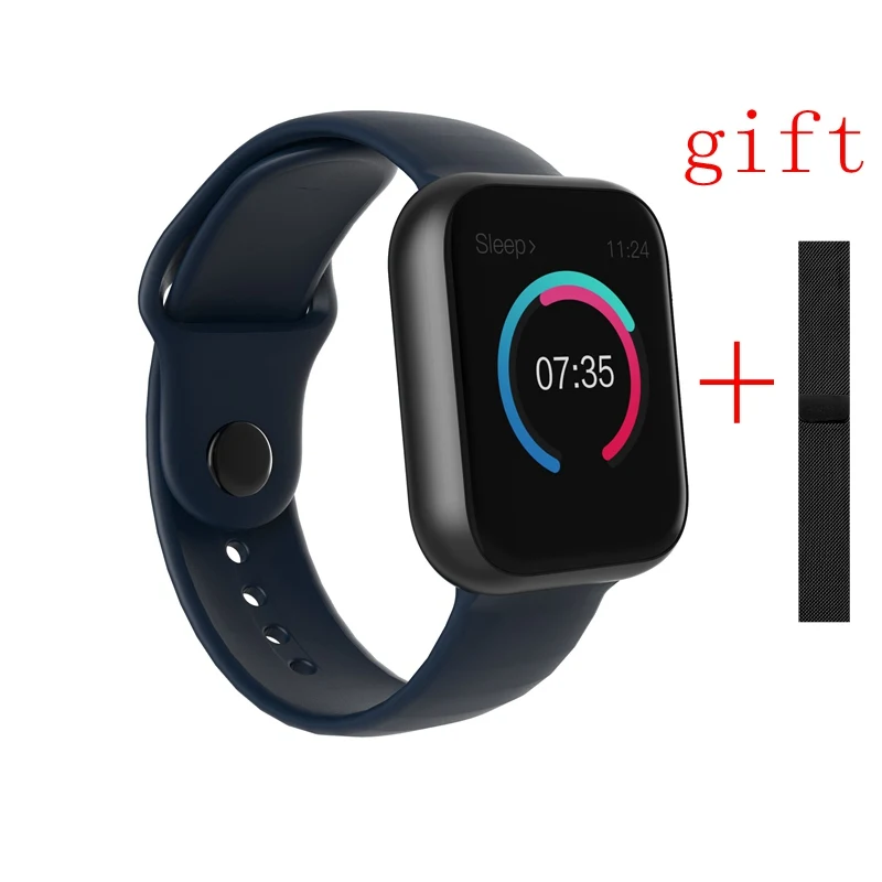 blue add metal strap Bluetooth для женщин и мужчин Смарт-часы IWO сердечного ритма кровяного давления фитнес-трекер PK B57 IWO 8 9 Q9 Smartwatch для IOS Android - Цвет: blue add metal strap