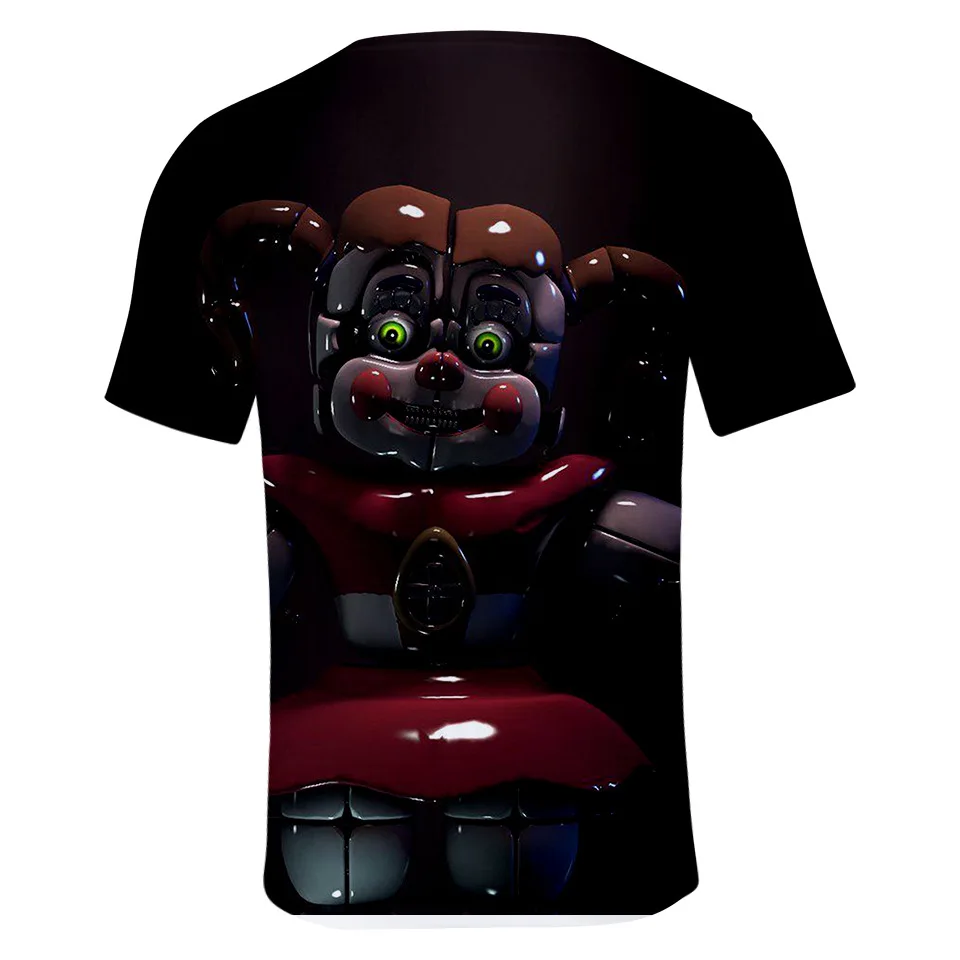 Fnaf/футболка с 3D принтом Новинка года, футболка FNAF для мальчиков летняя уличная футболка s Five Nights at Freddy's топы с аниме, мужская одежда