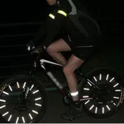 Горячая 72 шт DIY велосипед Светоотражающие палочки колесо горного велосипеда обода безопасности мегафон трубка для езды DO2