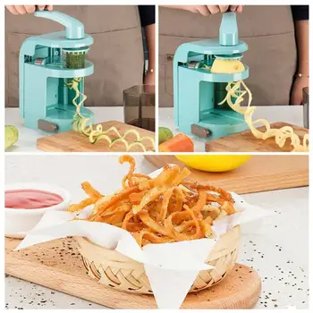 

Lmetjma Spiralizer Vegetable Slicer with 4 Rotary Blades Mandoline Slicer Cutter Pasta Spaghetti Zucchini Noodles Maker
