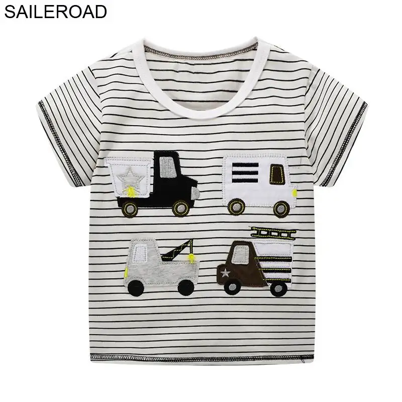 SAILEROAD/футболка с принтом самолета для мальчиков и девочек, детская Милая хлопковая одежда, брендовые футболки для маленьких девочек 2-7 лет