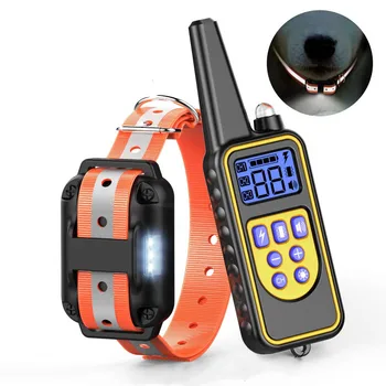 

Dog Training Collar and LED Waterproof Dog Shock Collar with Remote 4 Training Modes Light Beep Vibration Static Shock