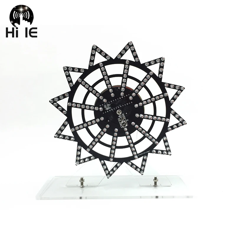 DIY Electronice Kit LED Rotating Ferris Wheel Circuit Learning Soldering Kit 16kinds Flashing Mode Remote Control 5V Input