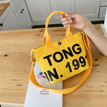 

Women's Letter Printed New Fashion Handbag Versatile Lettered Mini Canvas Bag Shoulder Bags Crossbody Bags For Female Casual