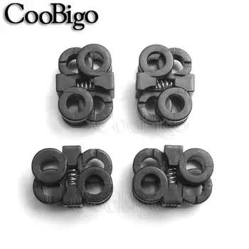 

500pcs 17.5 x 24mm 2 Hole Cord Lock Toggles Clip Stoppers Push Lock Apparel Bungee Cord Elastic Rope Sportswear Accessories
