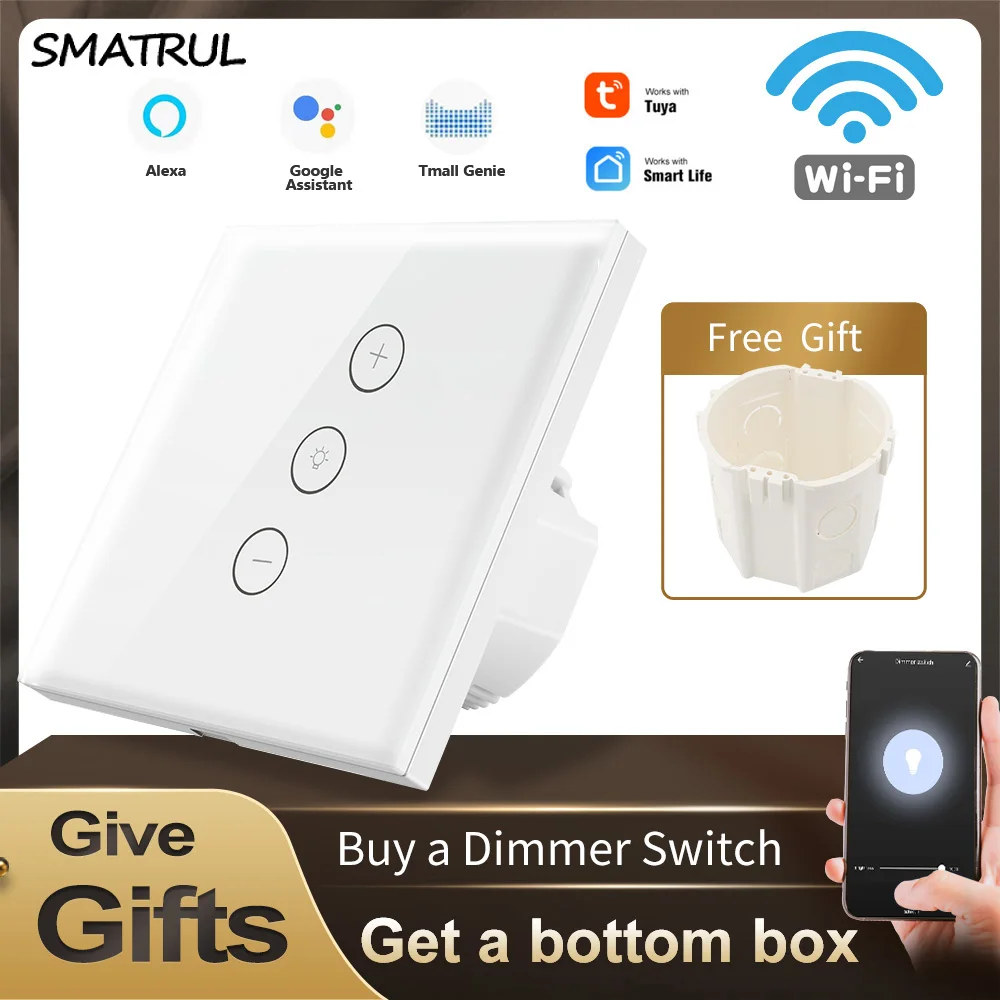 Умный беспроводной сенсорный светодиодный диммер SMATRUL с Wi Fi настенный светильник