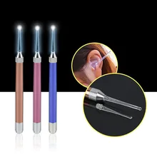 Детский ушной воск очиститель фонарик удалитель ушной серы светодиодный Ушная кюрета легкая ложка для чистки ушей инструмент для ухода за детьми