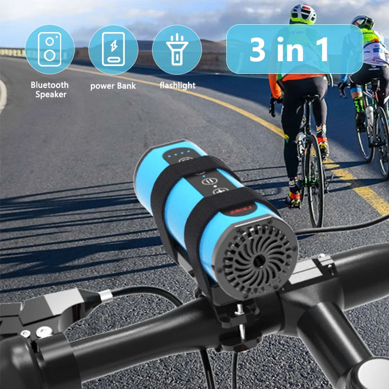 3 In1 Waterproof Portable Bluetooth Speaker For Bicycle Wireless