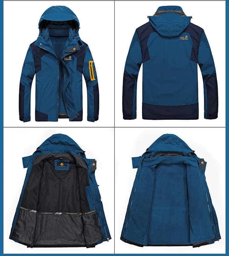 Jack Wolfskin Jie Land водонепроницаемая куртка для улицы, женская, три в одном, мужская, штурмовая куртка, ветрозащитная, для альпинизма