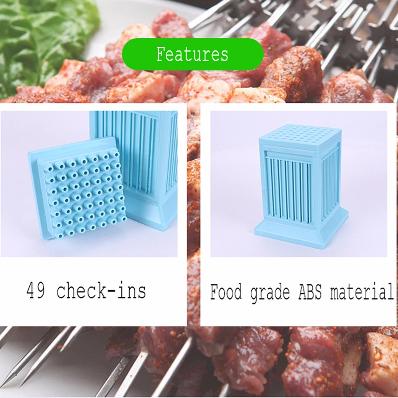 49 отверстий барбекю Гриль Шашлык приспособление для приготовления кебаба