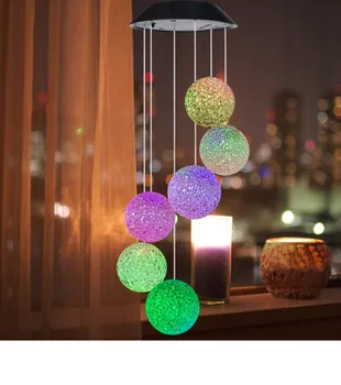

LED solar power light outdoors garden Wind Chime Color Change Sunlight lamps Street garland solar power