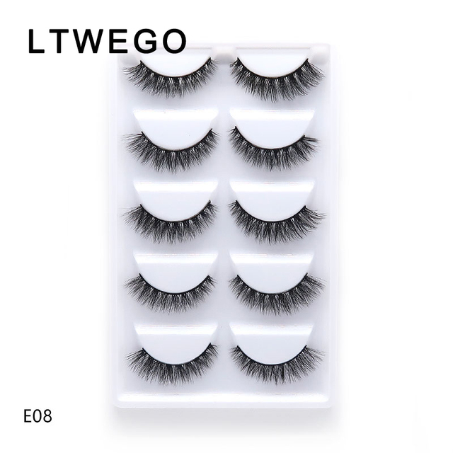 NEW 5Pairs 3D Faux Mink Eyelashes Natural Thick Long False Eyelash Dramatic Fake Lashes Makeup Extension Eyelashes Cilio