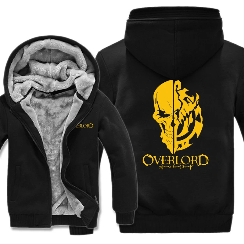 Персонаж Аниме Overlord толстовки куртка для мужчин повседневное толстый флис Overlord толстовки пуловер человек пальто и куртки