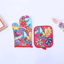 Стиль Мода звезда формы решетки цветок комплект из двух предметов бытовые продукты варежки для выпечки термостойкие высокая температура