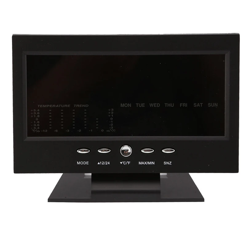 Fashion Popular Multifunctional LED Digital Projection Alarm Clock Loud Snooze Calendar Weather Color Display Convenient Pretty