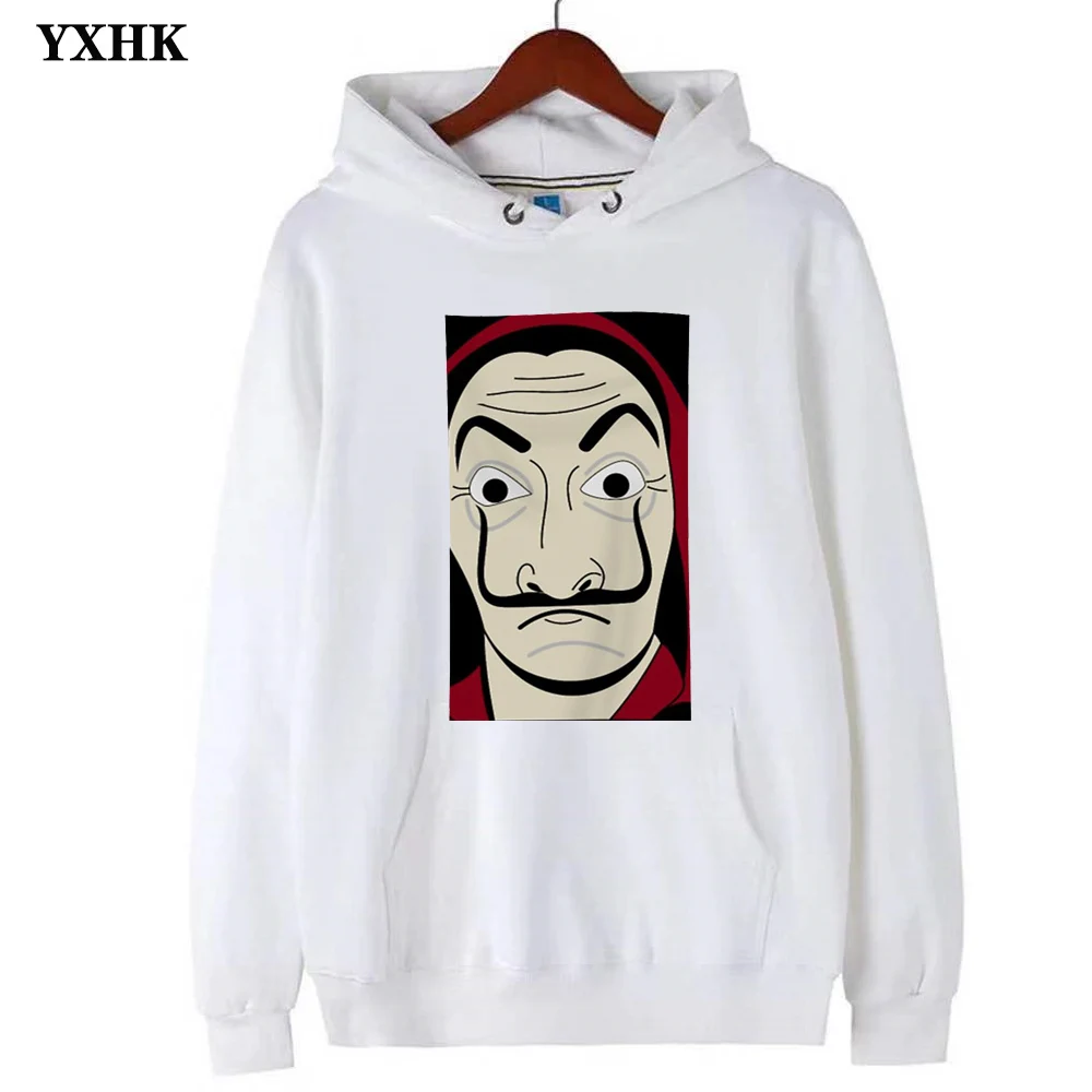 

Fashion Autumn Winter Men's Hoody Sweatshirts The Paper House Money Heist TV Men Print Sweatshirts Long Sleeve Fleece Hoodie