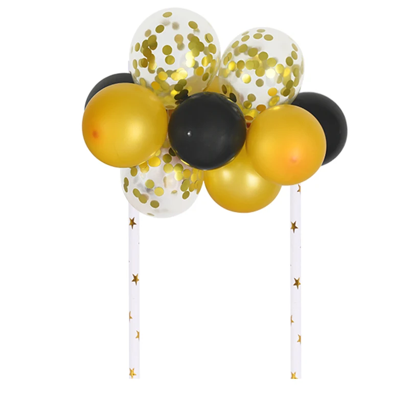 1set Creative Balloon Multi Cake Topper Baby Shower Birthday DIY Cake Top Flags Decoration Festival Wedding Party Supplies