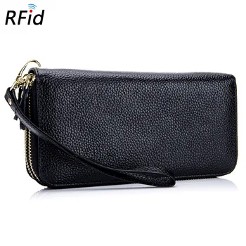 

Women's Leather Long Wallet Large Multi-Card Leather Clutch Bag