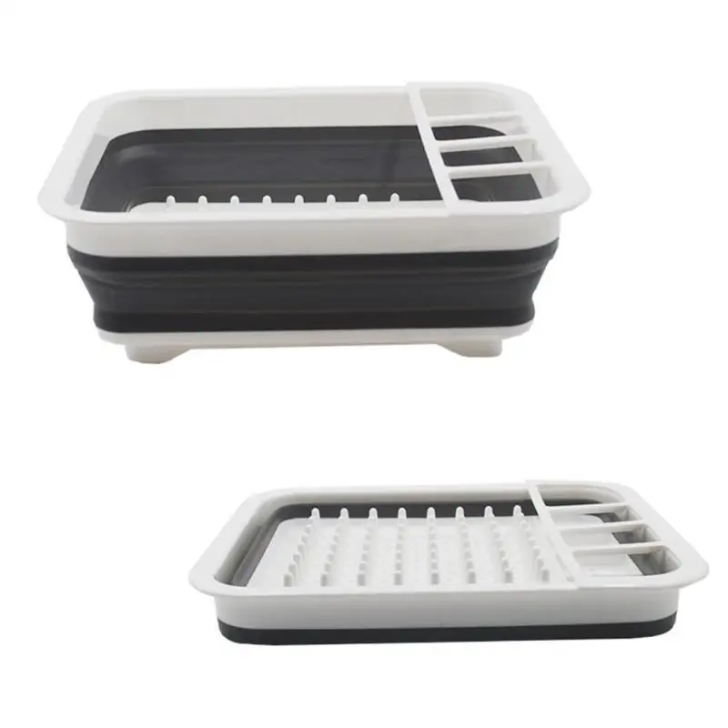 Складная подставка для посуды домашний пластиковый складной кухонный сливной стойка для столовых приборов ящик для хранения складные столовые приборы