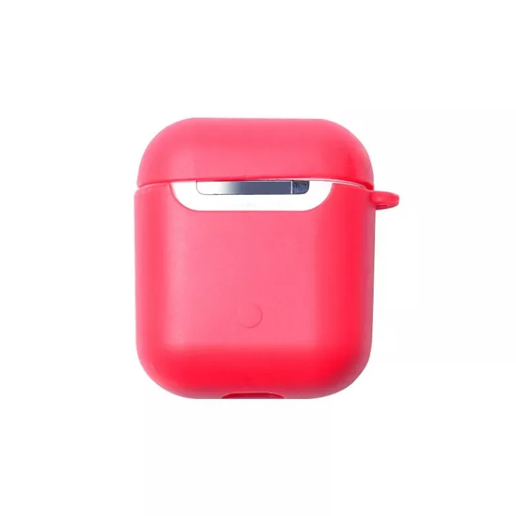 red 04 Мягкий силиконовый матовый чехол с логотипом на заказ для AirPods, чехол для Bluetooth, беспроводная крышка Airpod, сделай сам, индивидуальные фото буквы - Цвет: red 04