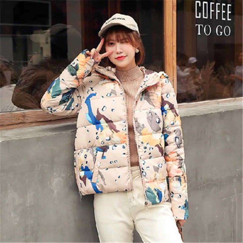 nueva chaqueta de invierno para Niza, Chaqueta corta de algodón para mujer, chaqueta de moda, ropa casual de algodón corto