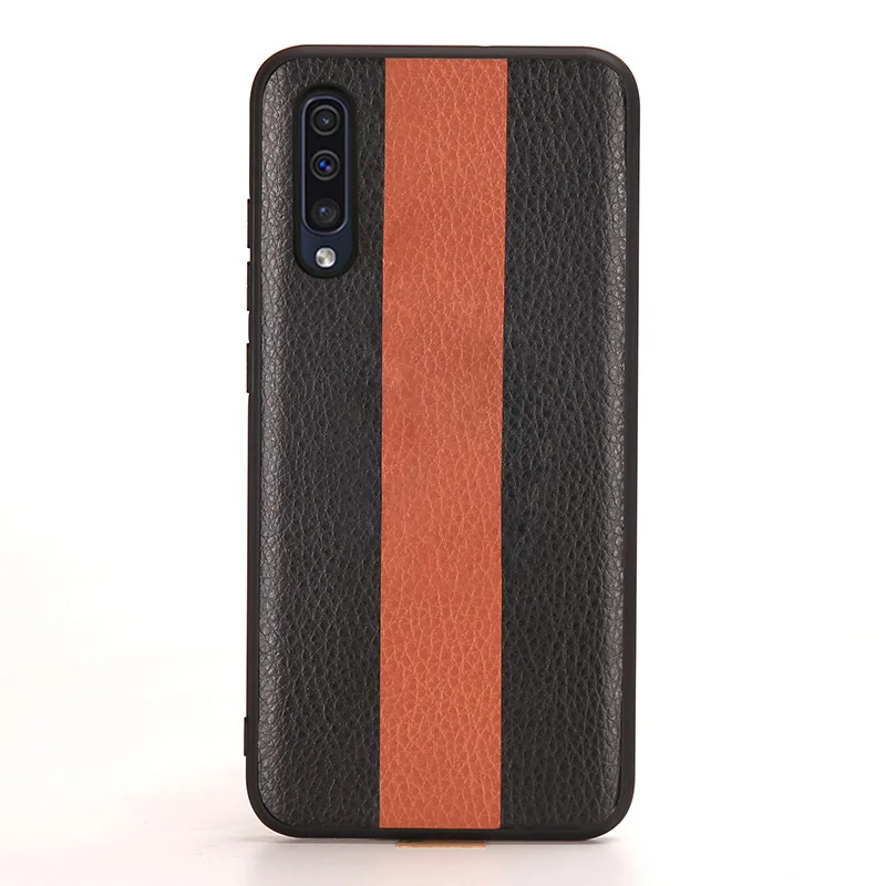 Роскошный автомобильный чехол для телефона для samsung S10 плюс S7 S8 S9 Note 8 9 A5 J5 J7 A7 A8 J6 A70 A50 A40 A30 модный TPU Мягкий край - Цвет: Black and Brown