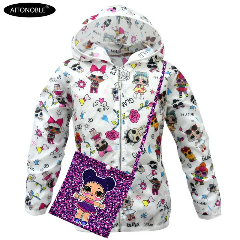 Новинка; детская одежда для защиты от солнца; Солнцезащитная куртка с сумкой для девочек; воздухопроницаемая рубашка; Милая кукольная одежда принцессы - Цвет: 600-bag 8
