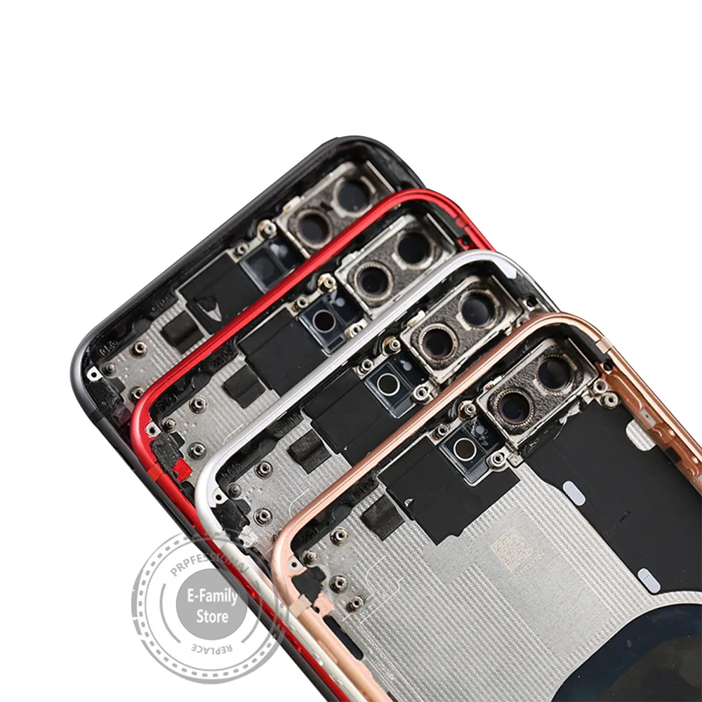 Для iPhone 8 8G 8 Plus 8 P батарея задняя крышка Дверь задняя крышка+ средняя Рамка для iPhone X XR Корпус чехол с sim-лотком боковые ключи