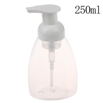 

250ml Liquid Soap Whipped Mousse Points Bottling Shampoo Lotion Shower Gel Foam Pump Bottles PET Clear Foaming Bottle