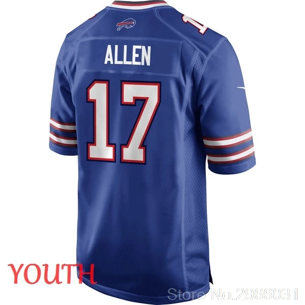 youth0 Мужской Женский Молодежный Josh Allen Tremaine Edmunds драфт Джерси Buffalo - Цвет: youth0