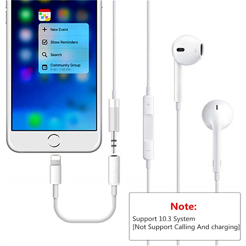 Для IOS 12 системный адаптер для наушников для iPhone 7 8 Plus X AUX аудио адаптер для Lightning до 3,5 мм адаптер для наушников кабель